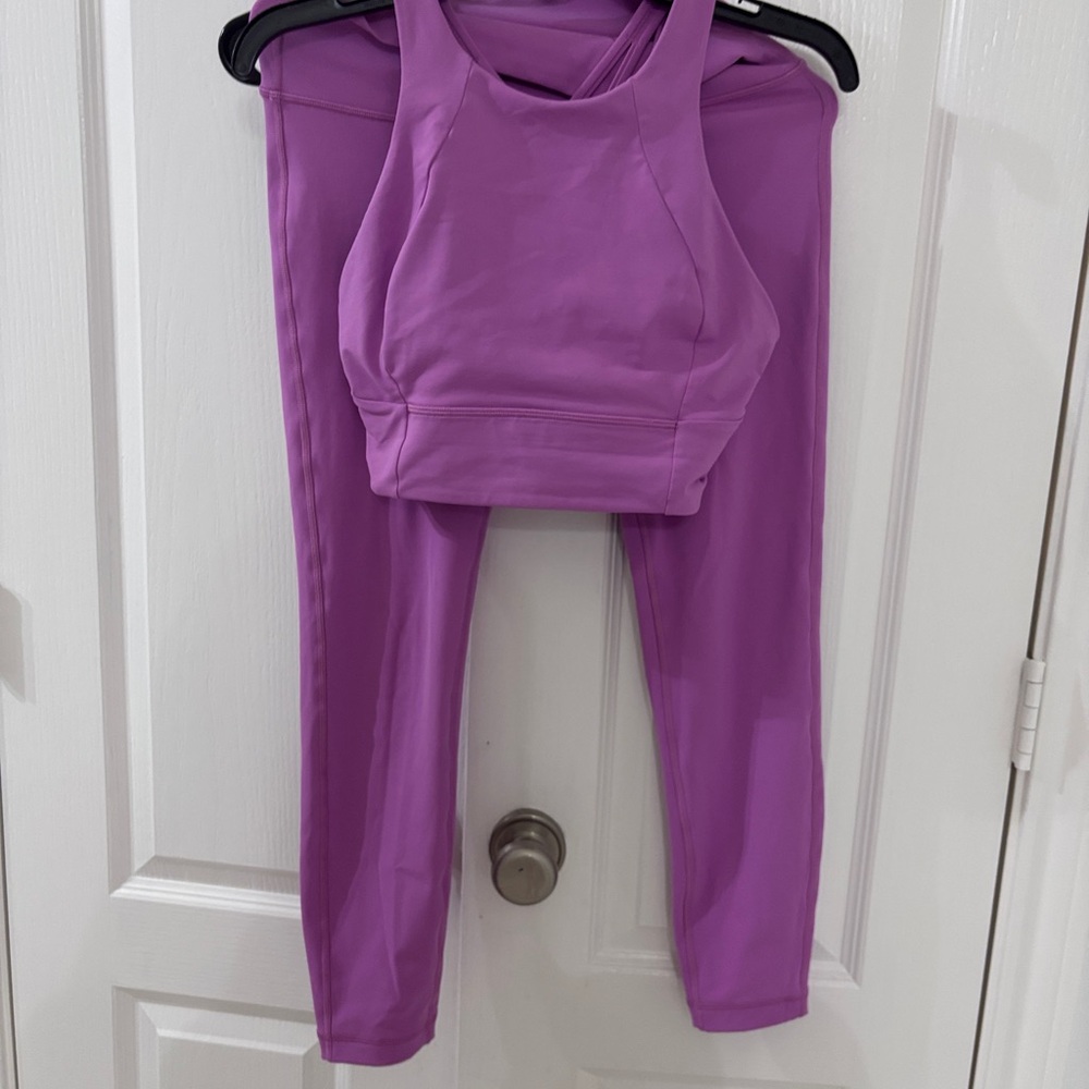 Lululemon Women's Magenta Glow Leggings and Bra Set size 6 - Picture 7 of 9